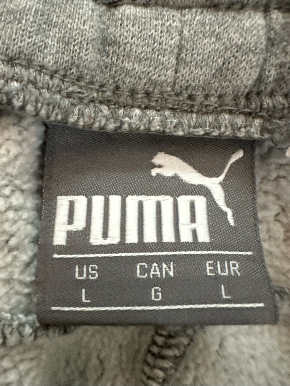 PUMA Men’s Amplified Logo Tape Jogger Sweatpants Gray Size Large - Picture 10 of 12